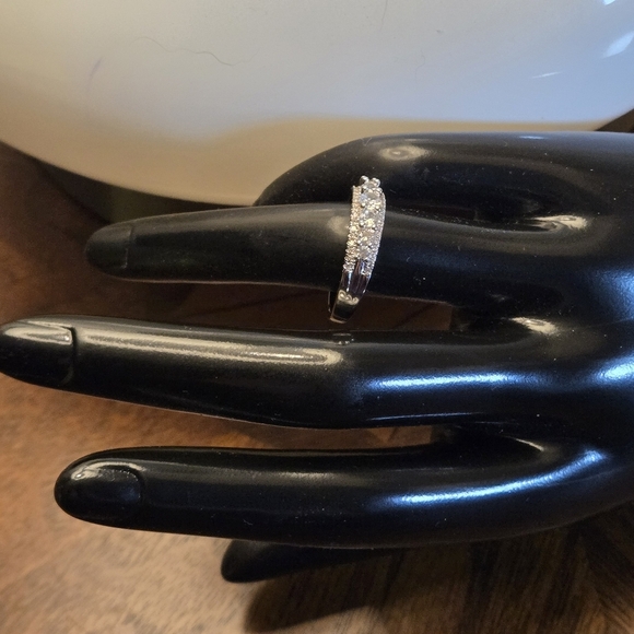 925 Silver Eternal Love Synthetic Zirconia Ring Full-Set Luxury Ring Women size - Picture 7 of 9